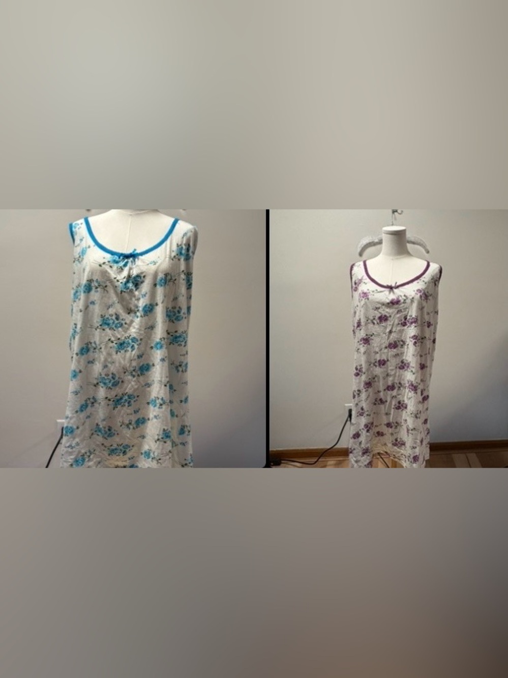 Vintage 2 nightgown bundle plus size 100 % cotton floral feminine modest